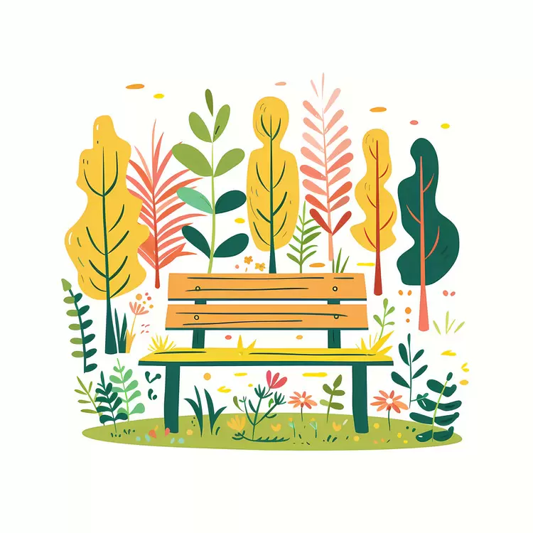 Wooden bench