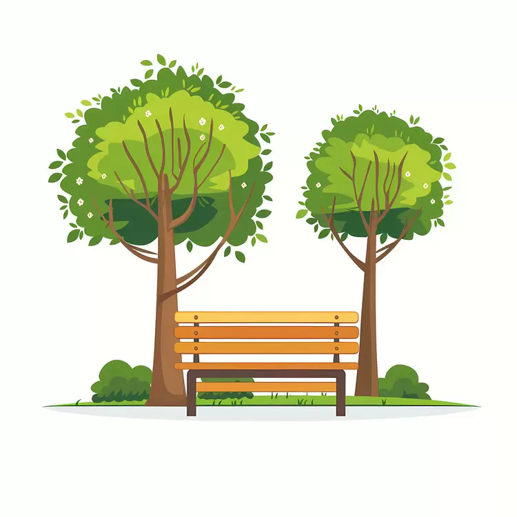 Wooden bench