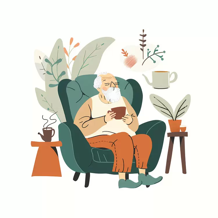 Old man relaxing