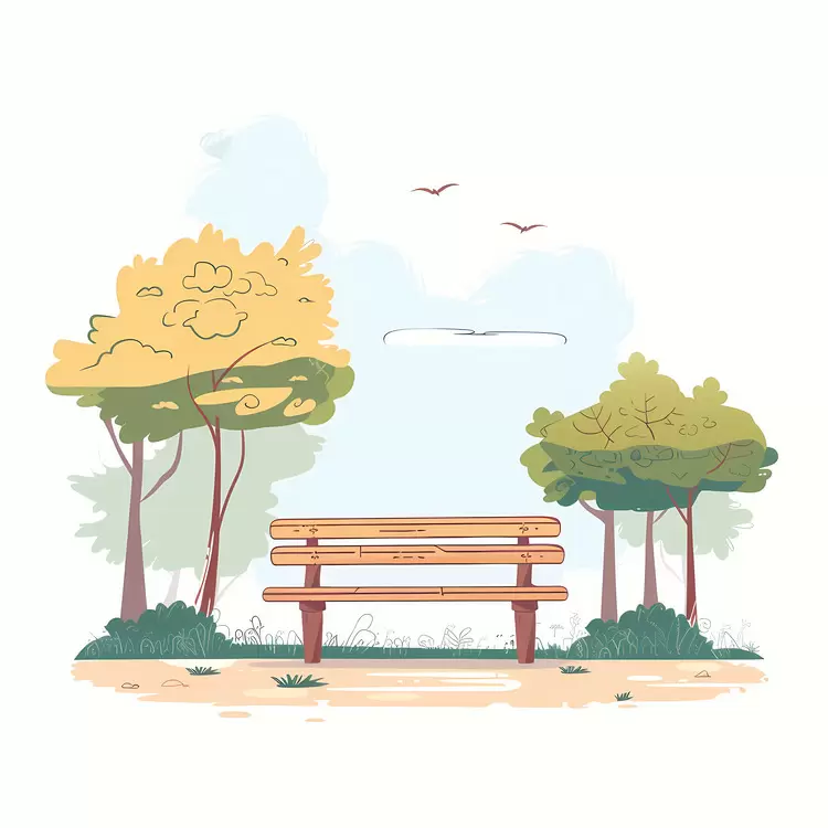 Wooden bench