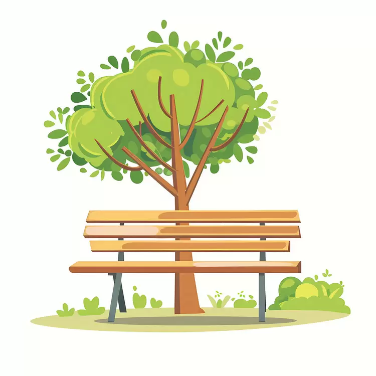 Wooden bench