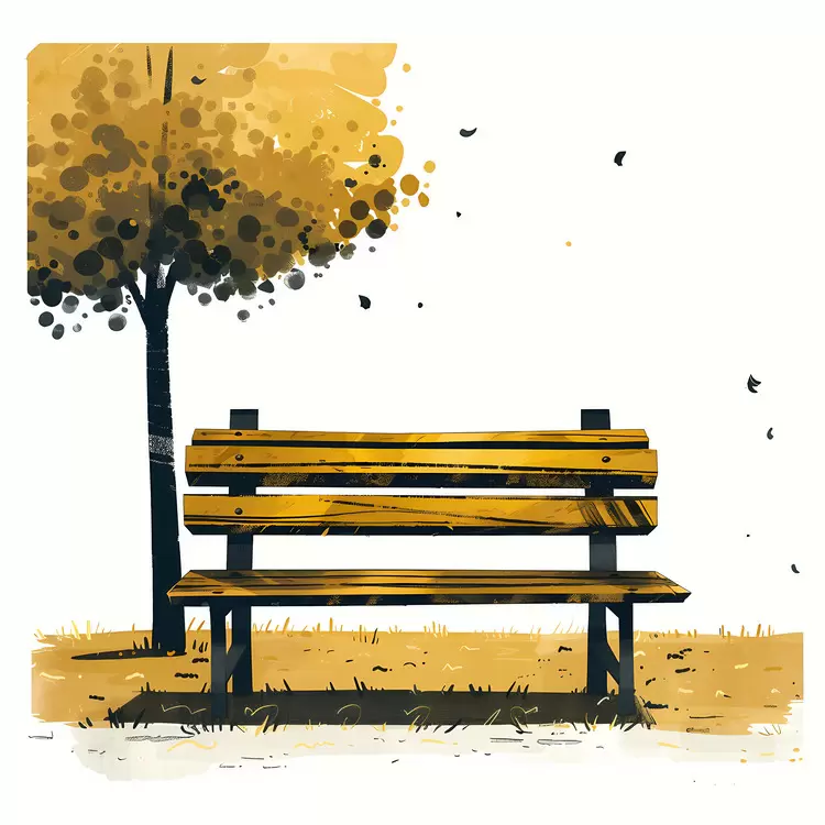 Wooden bench