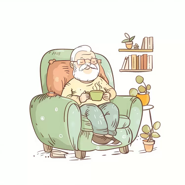 Old man relaxing