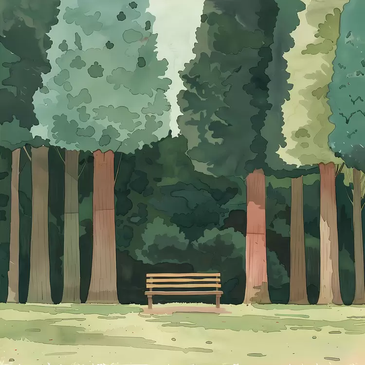 Wooden bench
