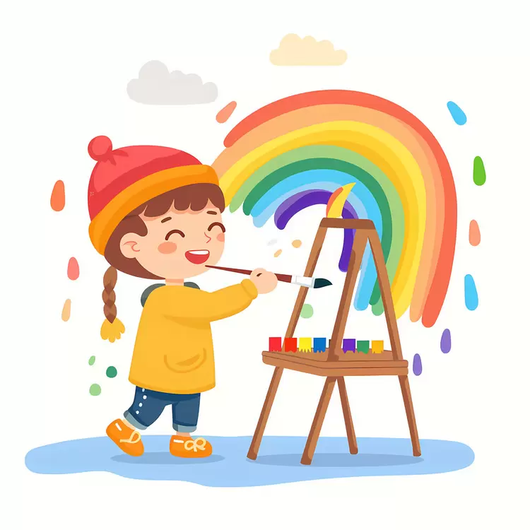 painting rainbow