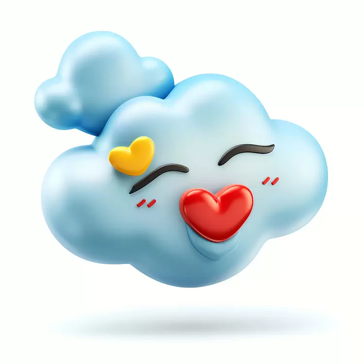 cartoon cloud face