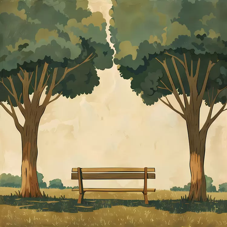 Wooden bench