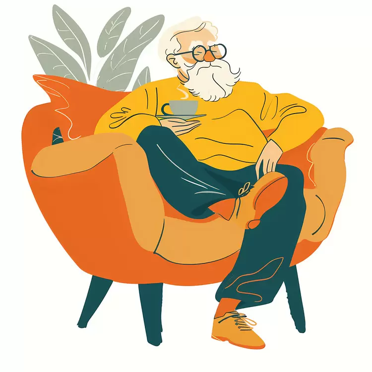 Old man relaxing