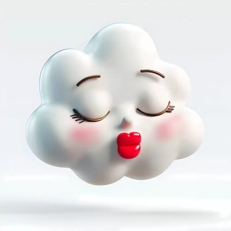 cartoon cloud face