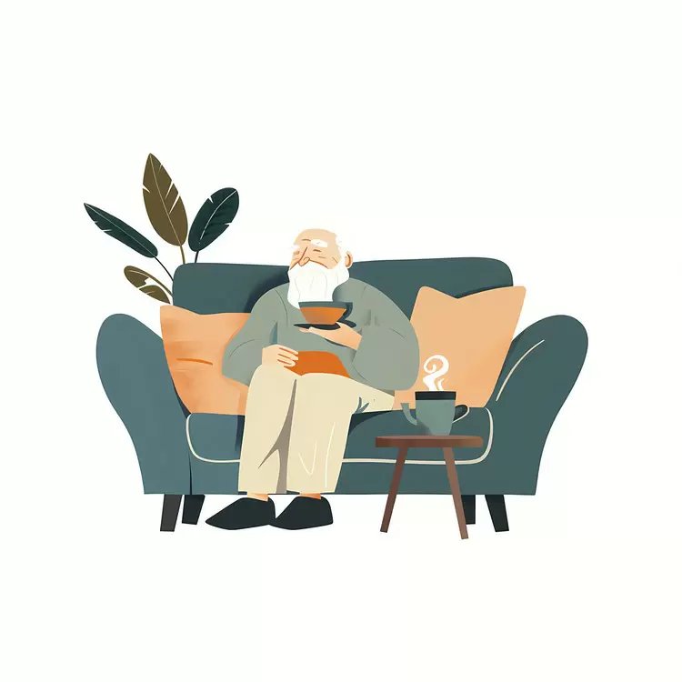 Old man relaxing