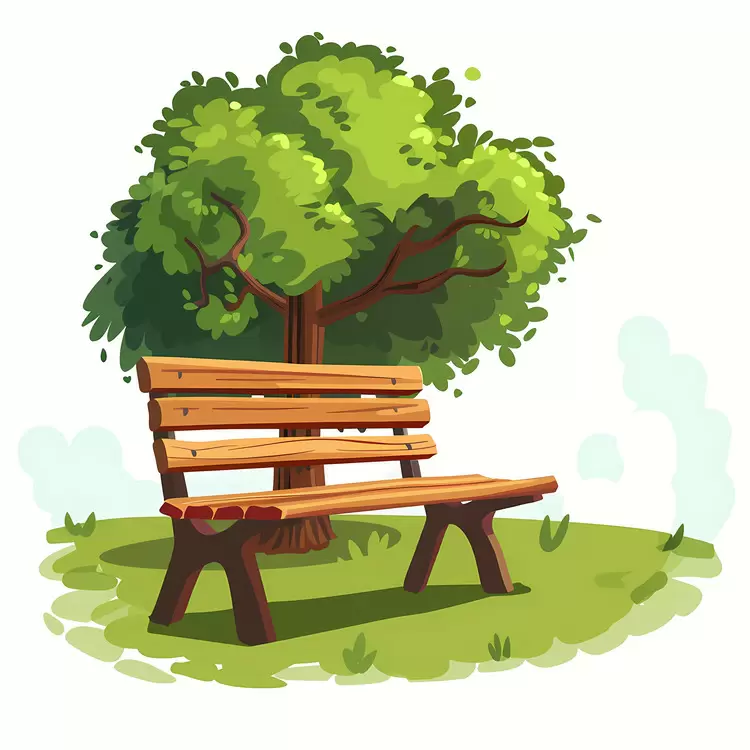 Wooden bench