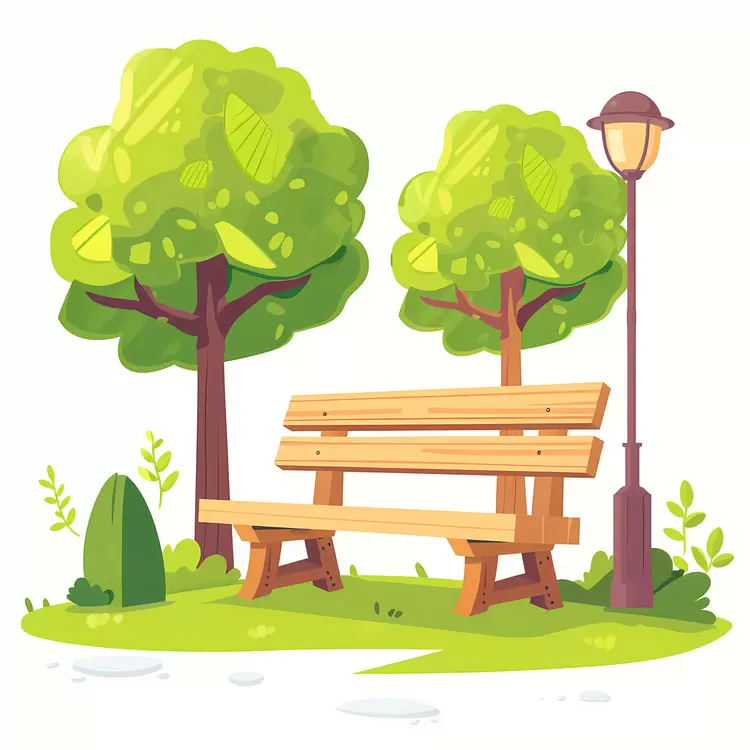 Wooden bench