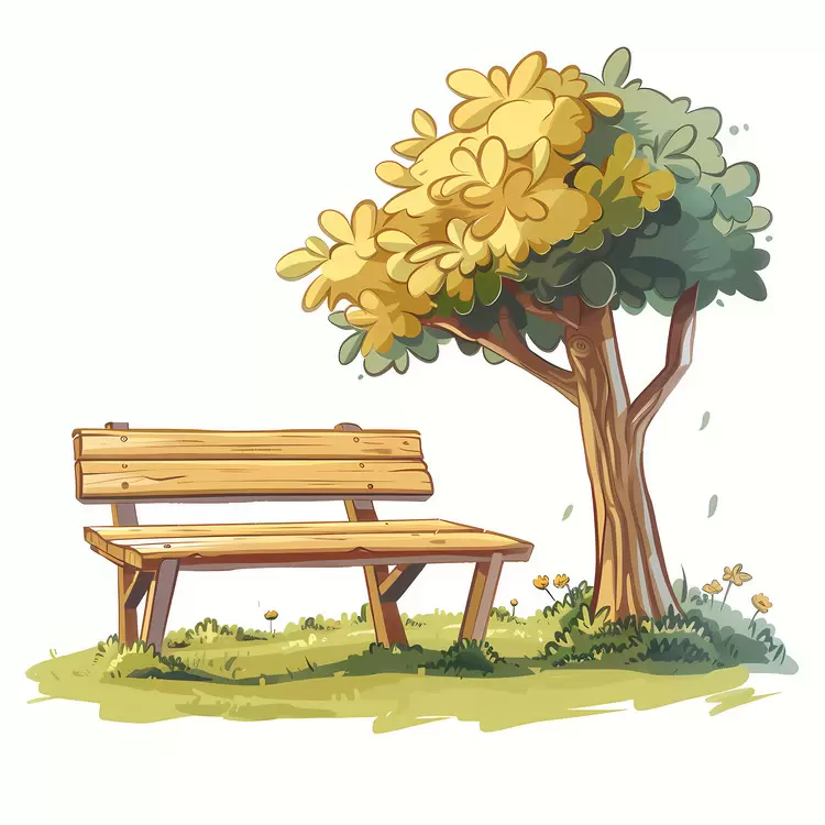 Wooden bench
