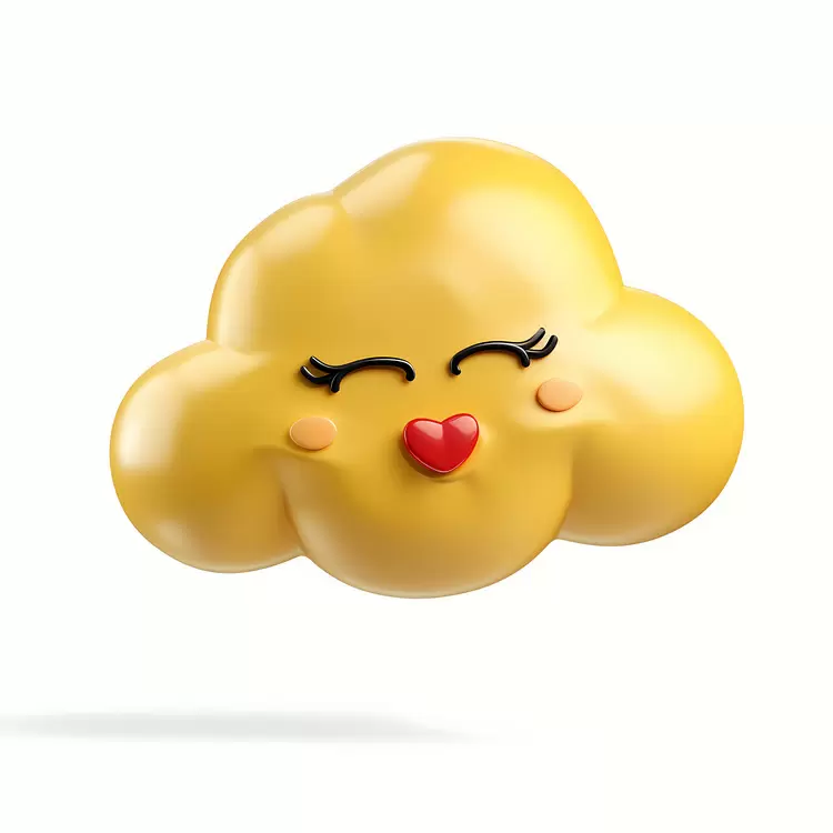 cartoon cloud face