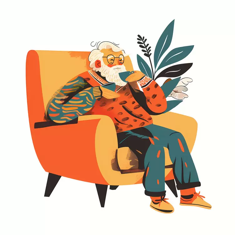 Old man relaxing
