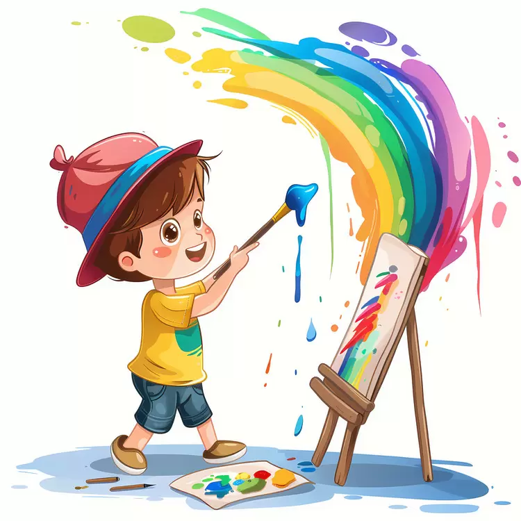 painting rainbow