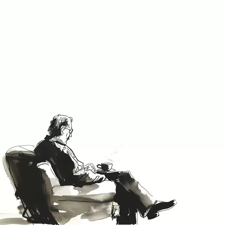 Old man relaxing