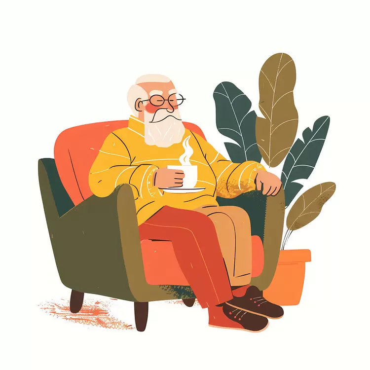 Old man relaxing