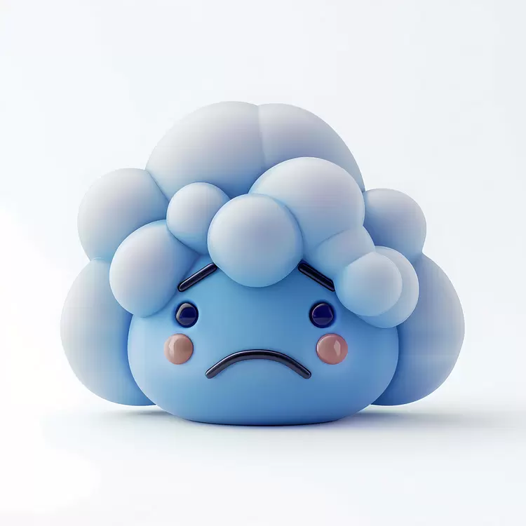 cartoon cloud face