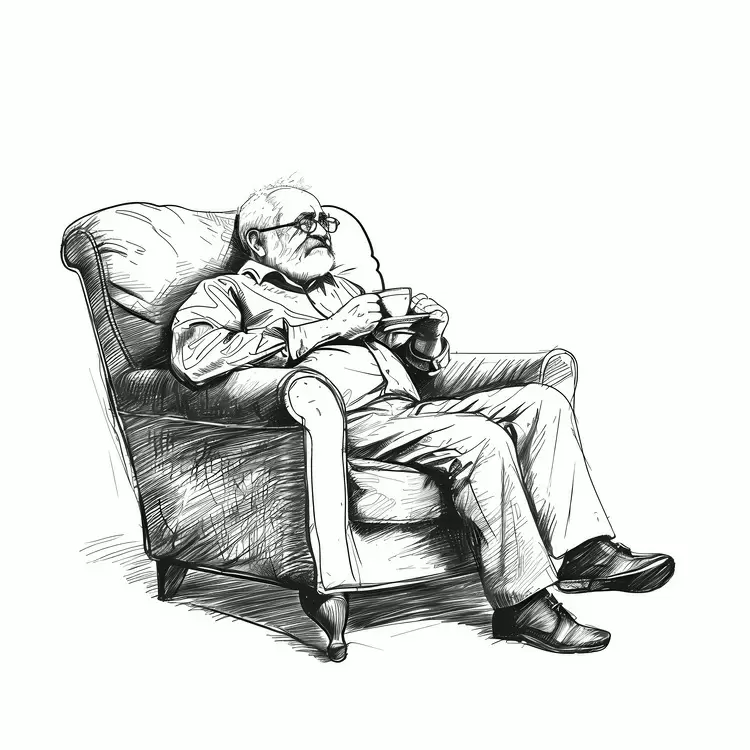 Old man relaxing