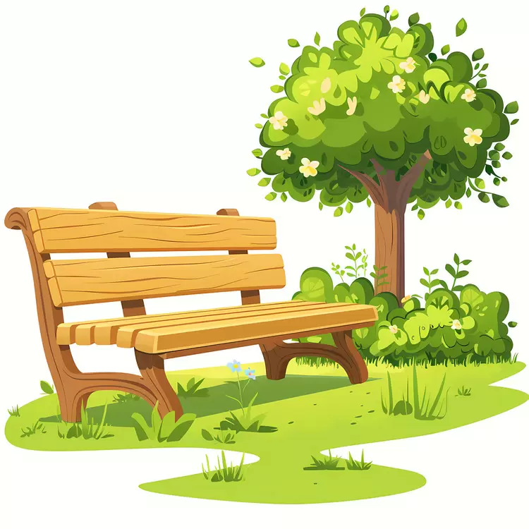 Wooden bench
