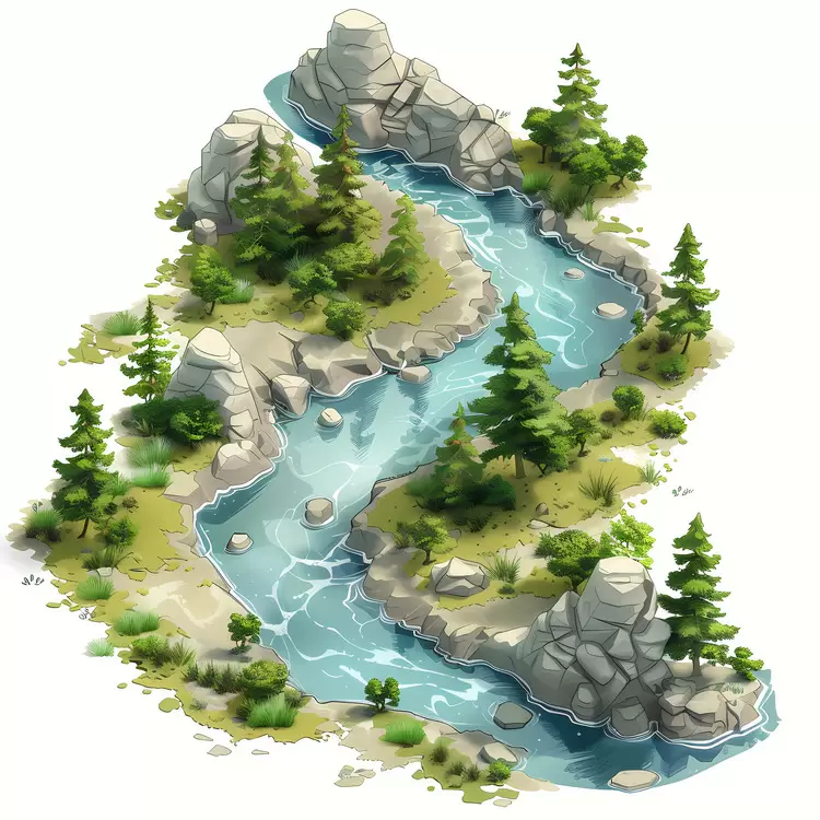 aerial view river