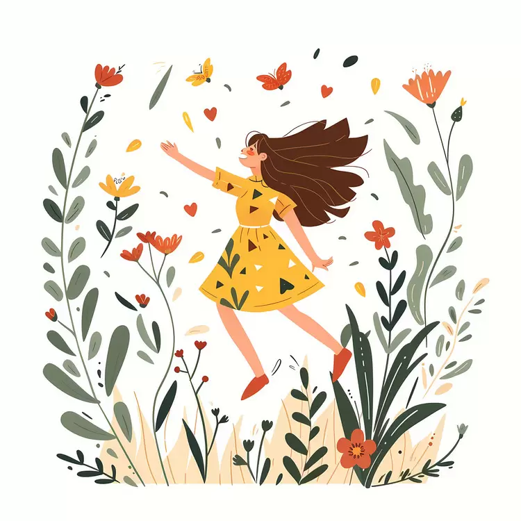 fly with a flower