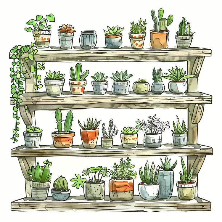 shelf of plant