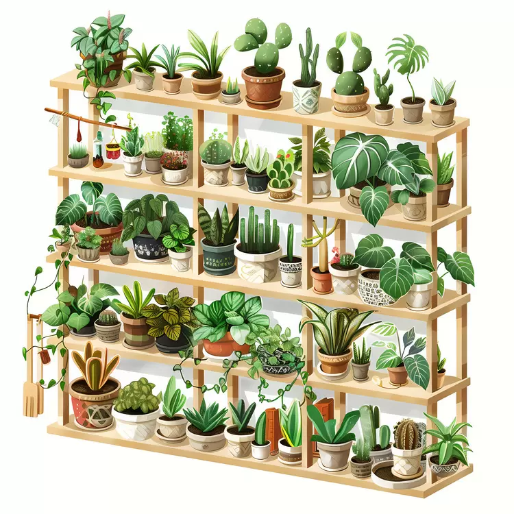 shelf of plant