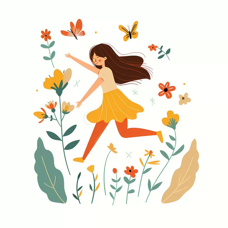 fly with a flower