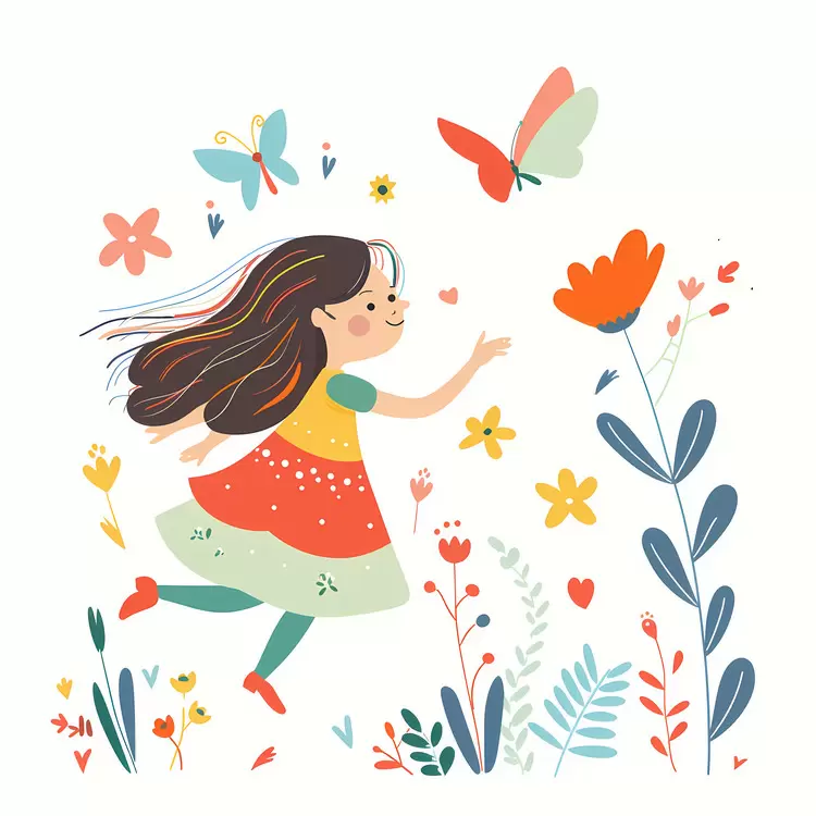 fly with a flower