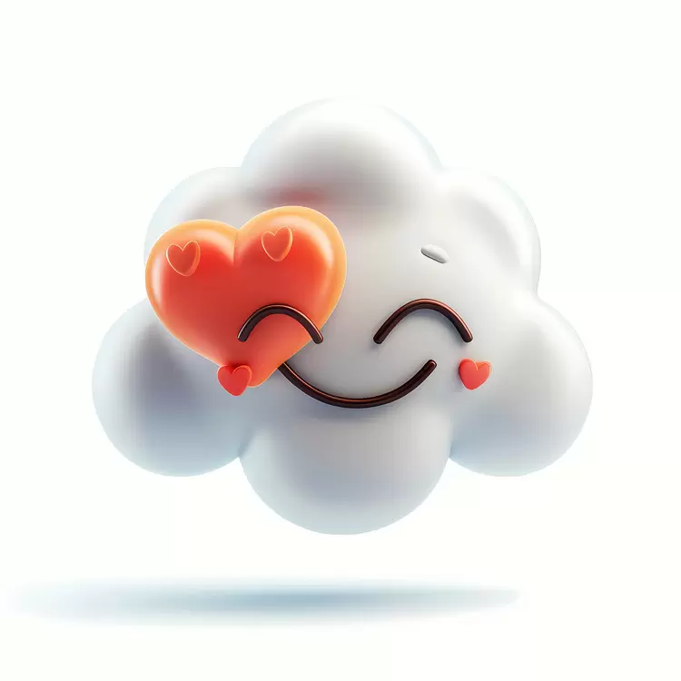 cartoon cloud face