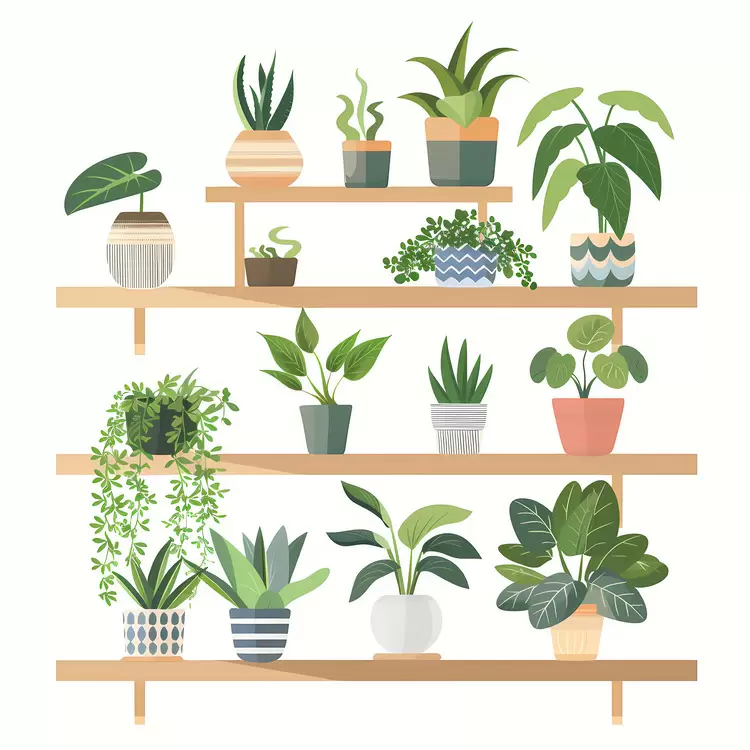 shelf of plant
