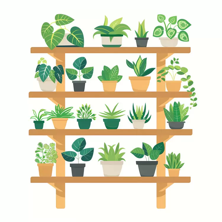 shelf of plant