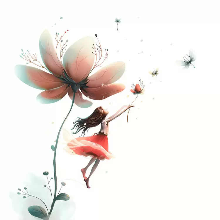 fly with a flower