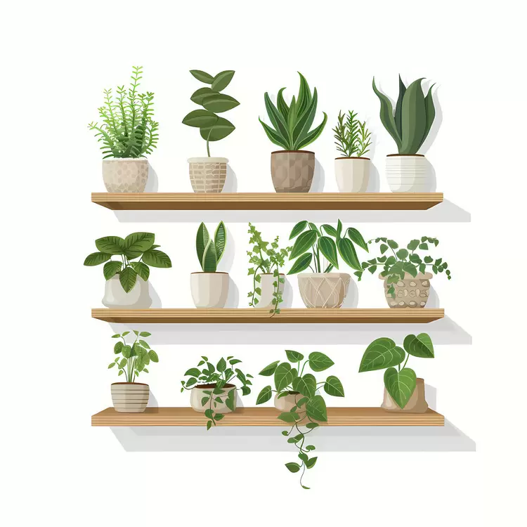 shelf of plant