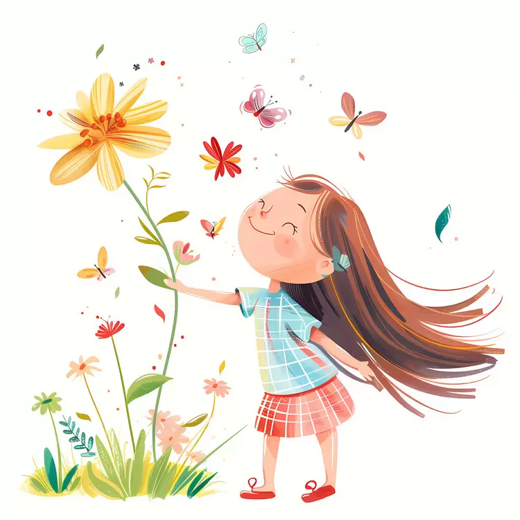 fly with a flower