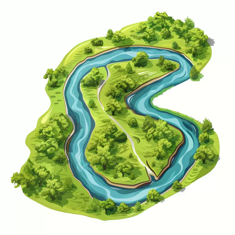 aerial view river