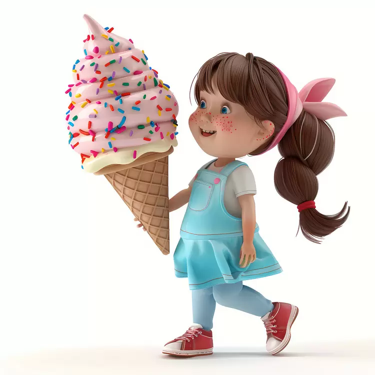kid huge icecream