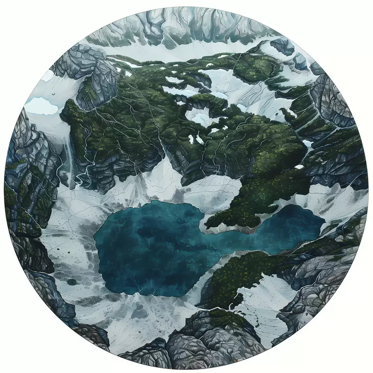 aerial view lake