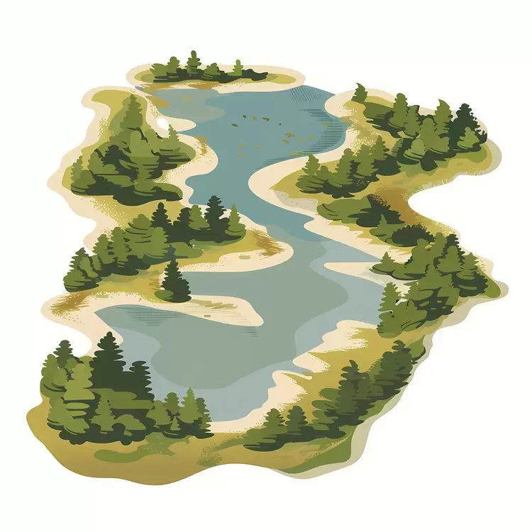 lake aerial view