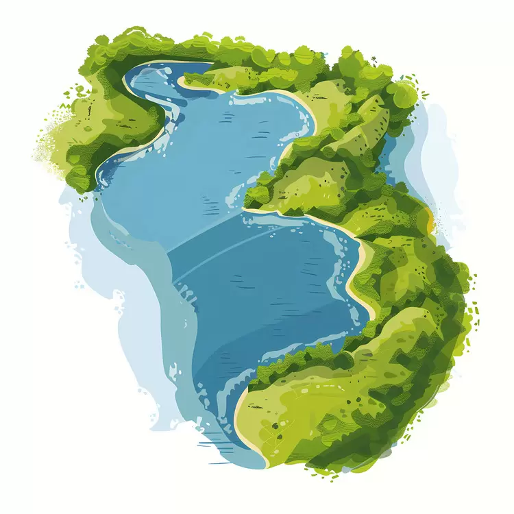 aerial view lake