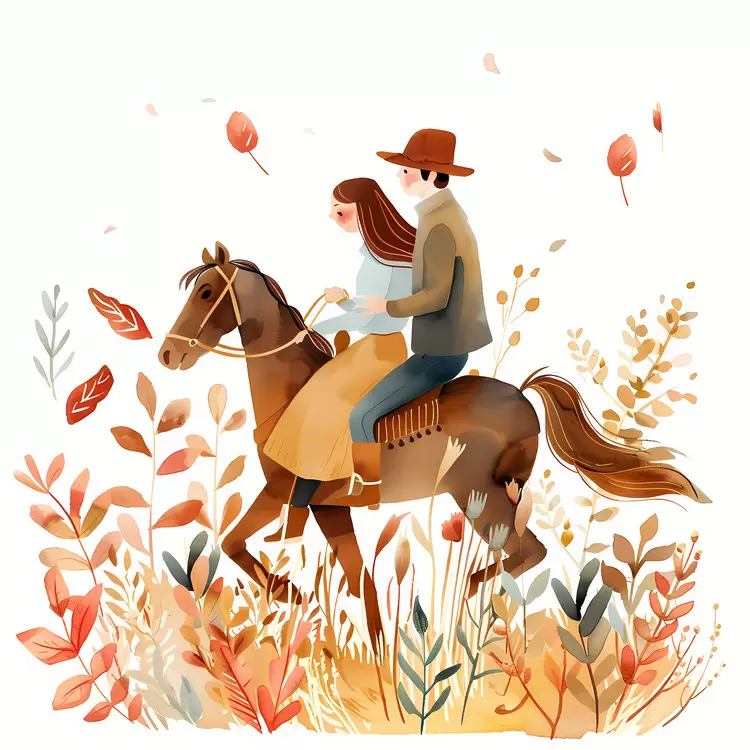 couple riding