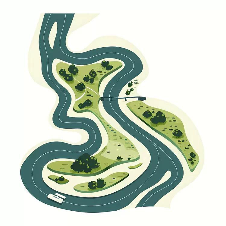 aerial view river