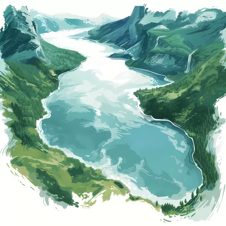 lake aerial view