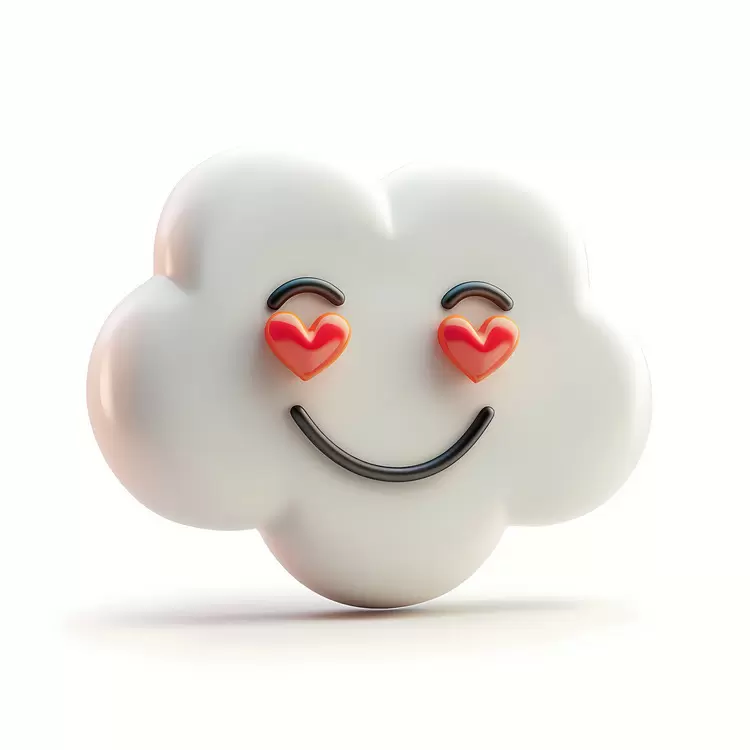 cartoon cloud face
