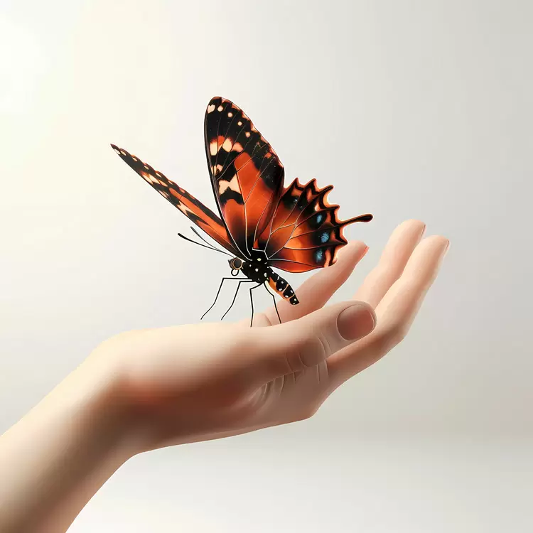 hand butterfly