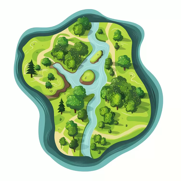 river aerial view