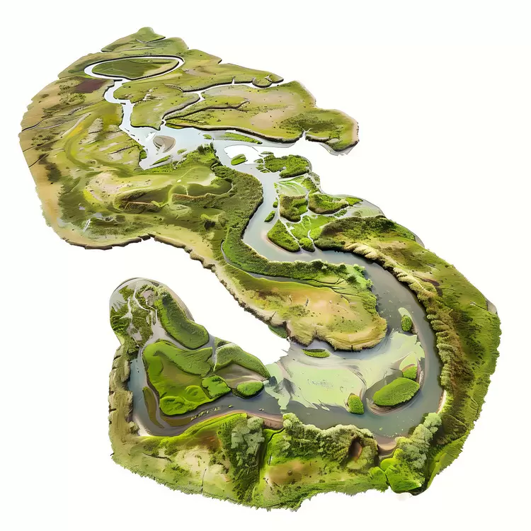 river aerial view