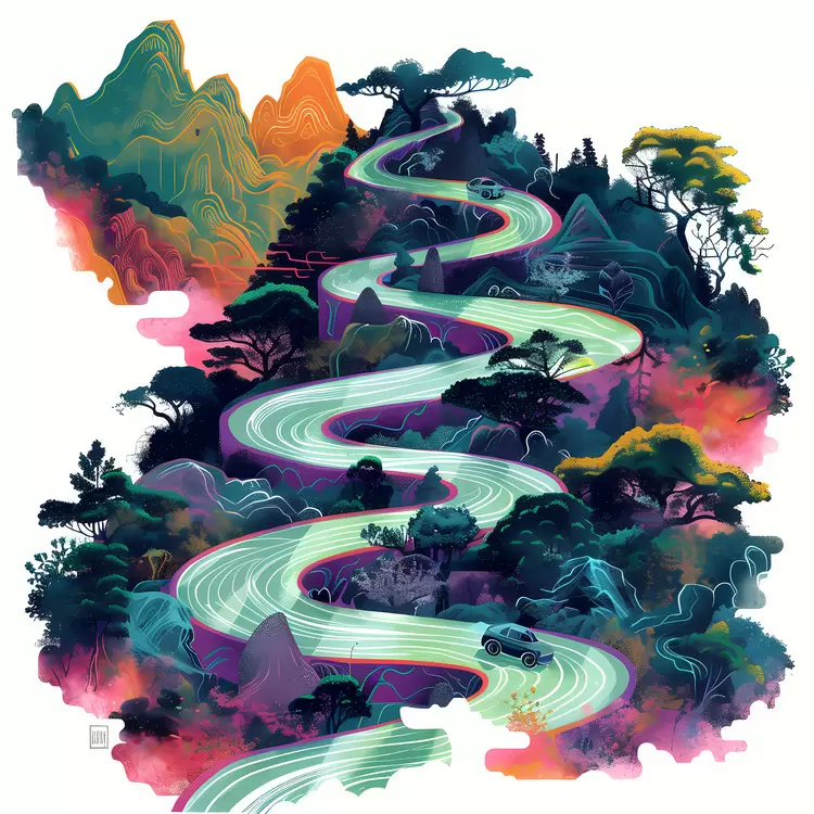 Serpentine road